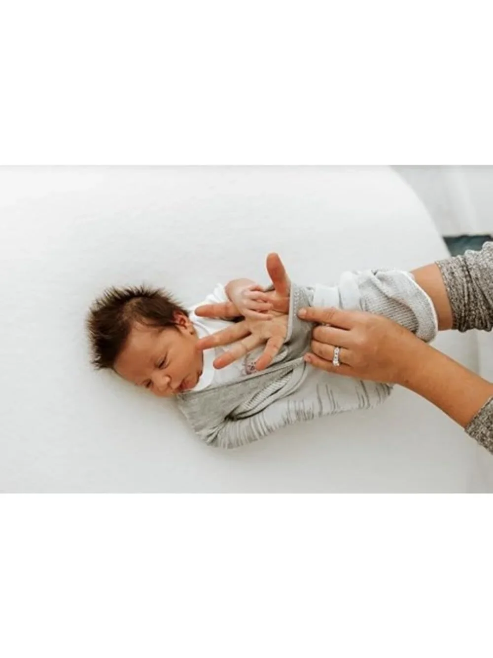 Cozy Grey Swaddle Sleep Sack for Infants | Soft, Breathable, Adjustable Design